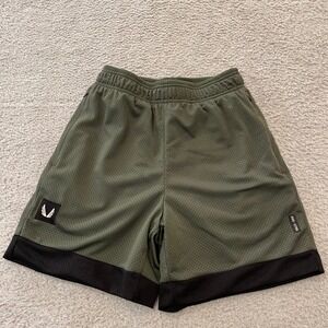 ASRV DSG-0795 Reversible Mesh Shorts Mens XS 5" Inseam Olive Green Black